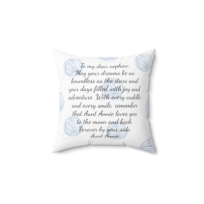 Luna the White Kitten - Personalized Nursery Pillow