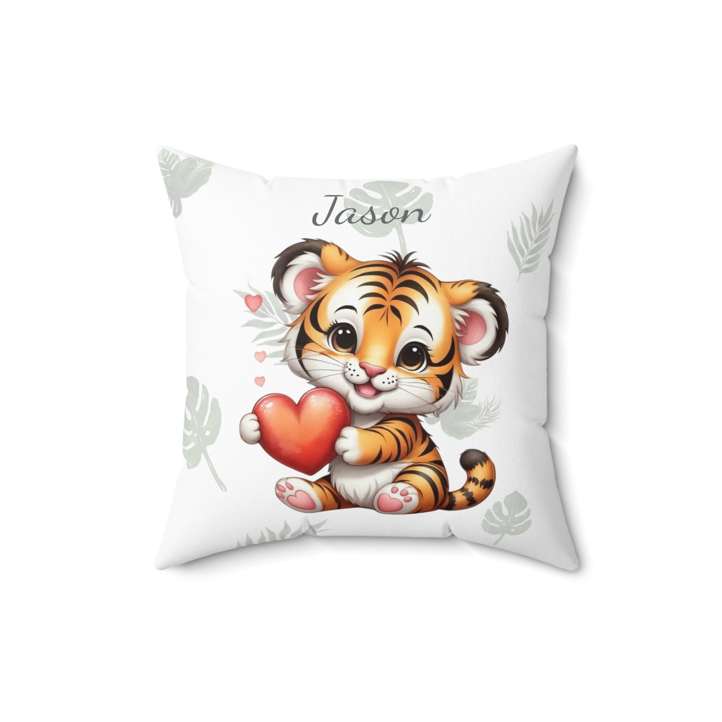 Toby the Tiger - Personalized Nursery Pillow