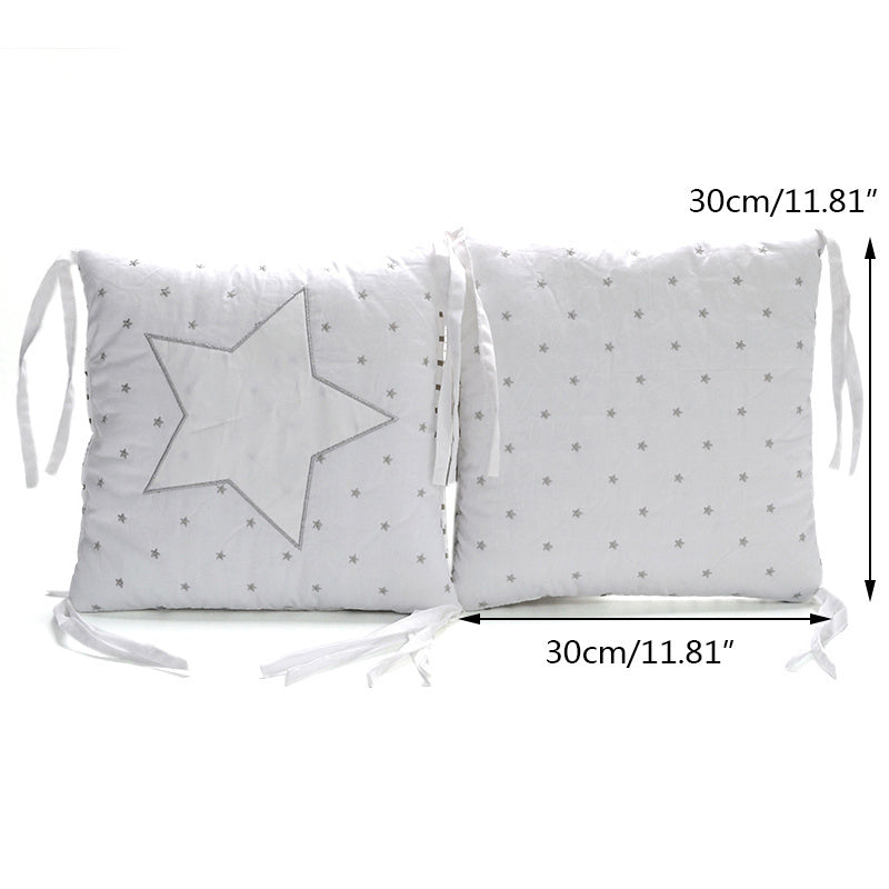 Extra-Soft Starry Cotton Pillow Bumper Set