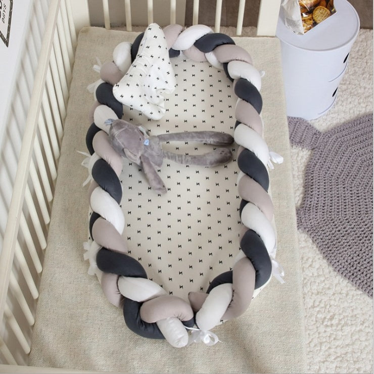 Portable Cotton Crib for Babies - Woven Design