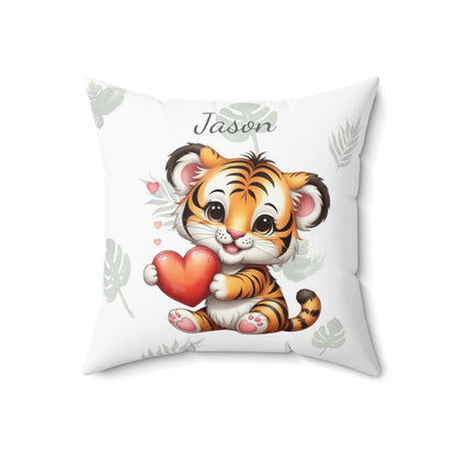 Toby the Tiger - Personalized Nursery Pillow