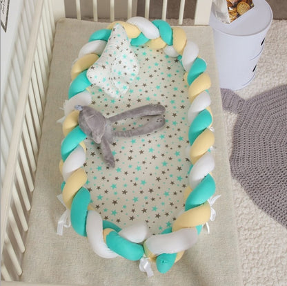 Portable Cotton Crib for Babies - Woven Design