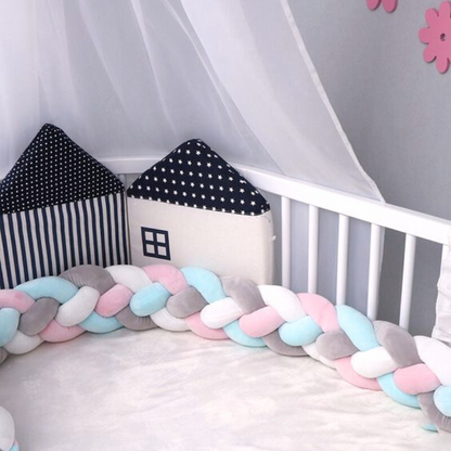 braided crib bumper pillow