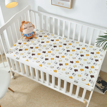 Cartoon Design Waterproof Crib Bed Sheet