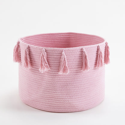 Nordic Cotton Rope Tassel Storage Basket