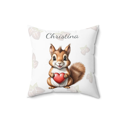 Sammy the Squirrel - Personalized Nursery Pillow