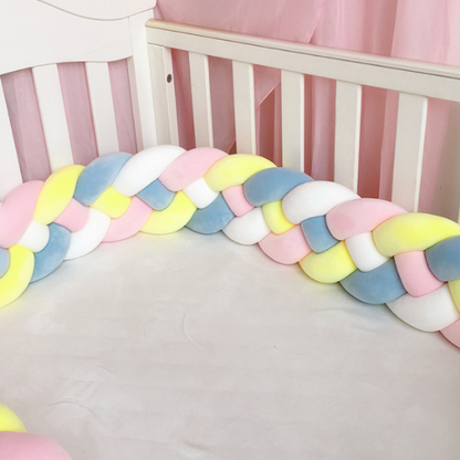 braided crib bumper pillow