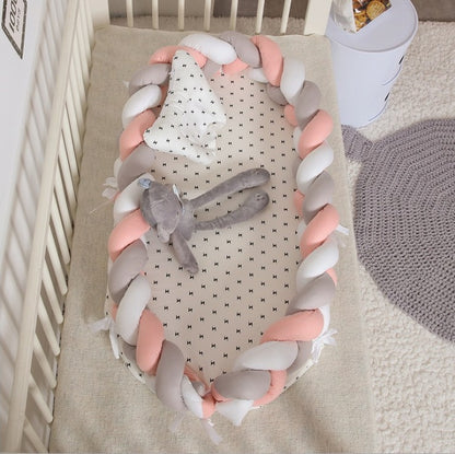 Portable Cotton Crib for Babies - Woven Design