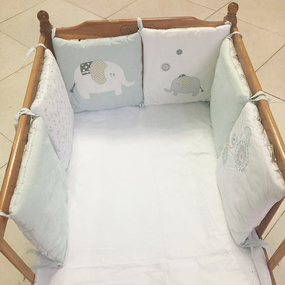 Elephant Dreams Cotton Crib Set