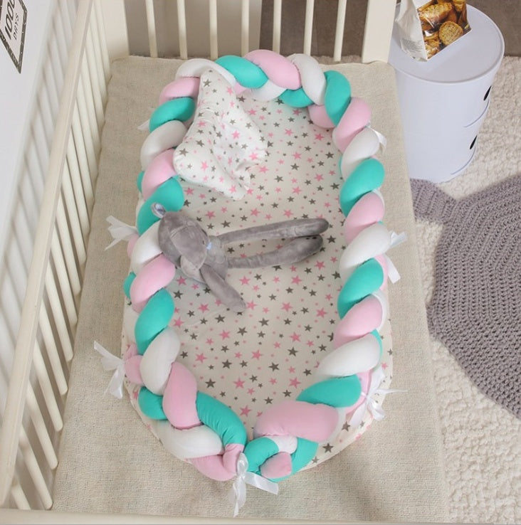 Portable Cotton Crib for Babies - Woven Design