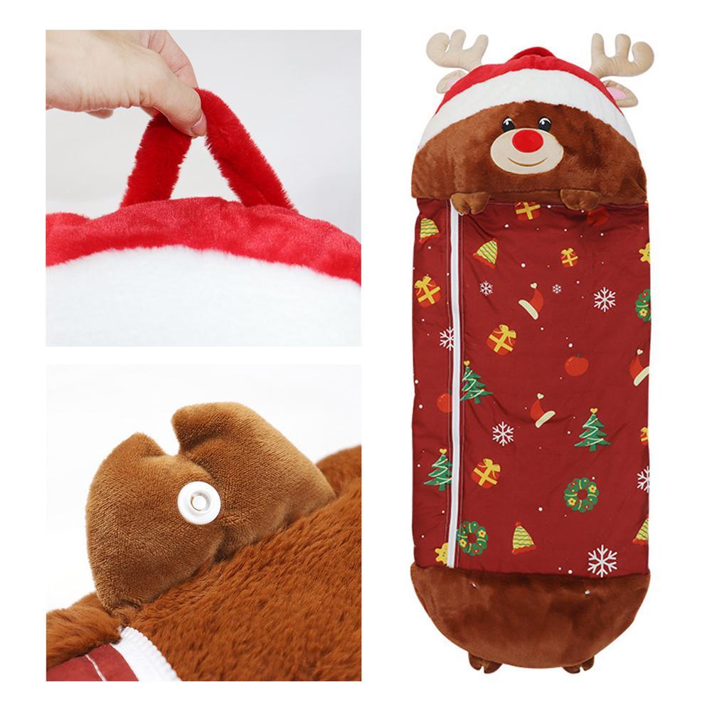 Cartoon Plush Pillow Sleeping Bag for Kids