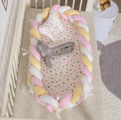 Portable Cotton Crib for Babies - Woven Design