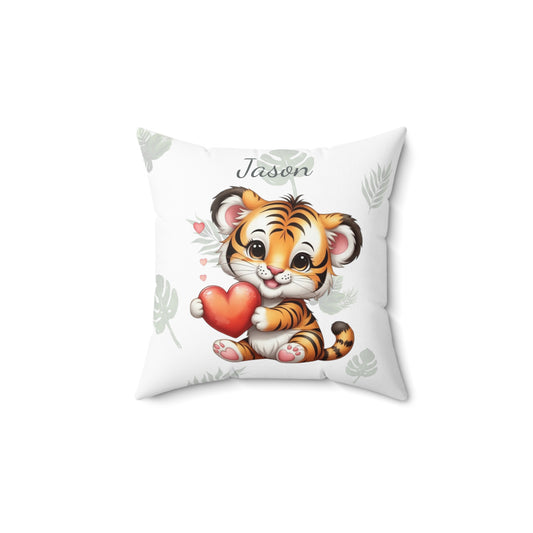 Toby the Tiger - Personalized Nursery Pillow