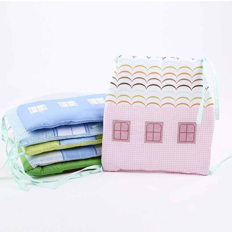 Colorful House Crib Bumper Set