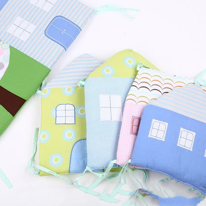 Colorful House Crib Bumper Set