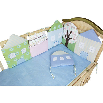 Colorful House Crib Bumper Set