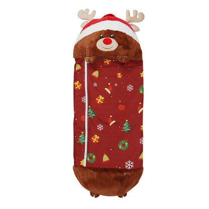 Cartoon Plush Pillow Sleeping Bag for Kids